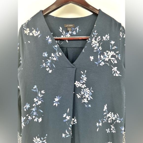 J. Jill Womens Wearever Collection Floral Top 3/4 Sleeve Sz M Artsy Comfort - Picture 2 of 11
